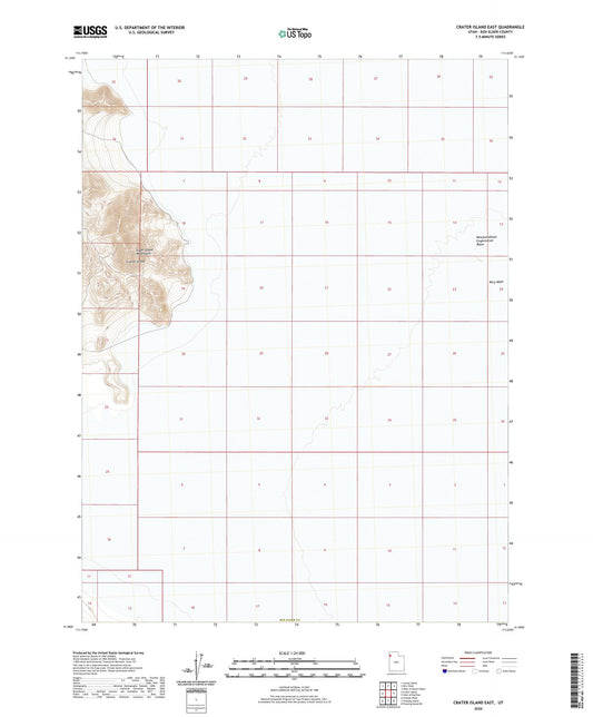 Crater Island East Utah US Topo Map Image