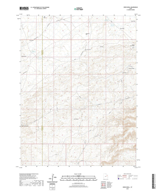 Crow Knoll Utah US Topo Map Image