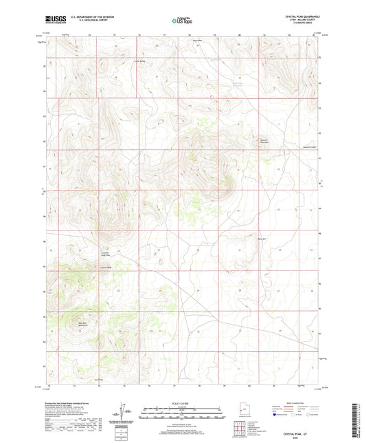 Crystal Peak Utah US Topo Map Image