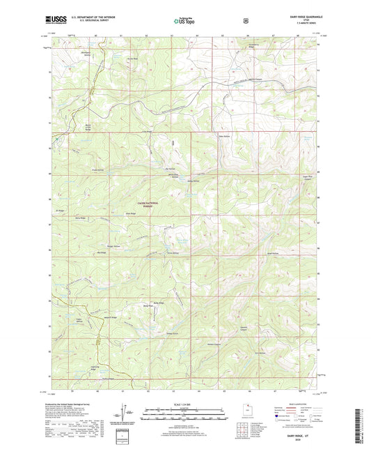 Dairy Ridge Utah US Topo Map Image