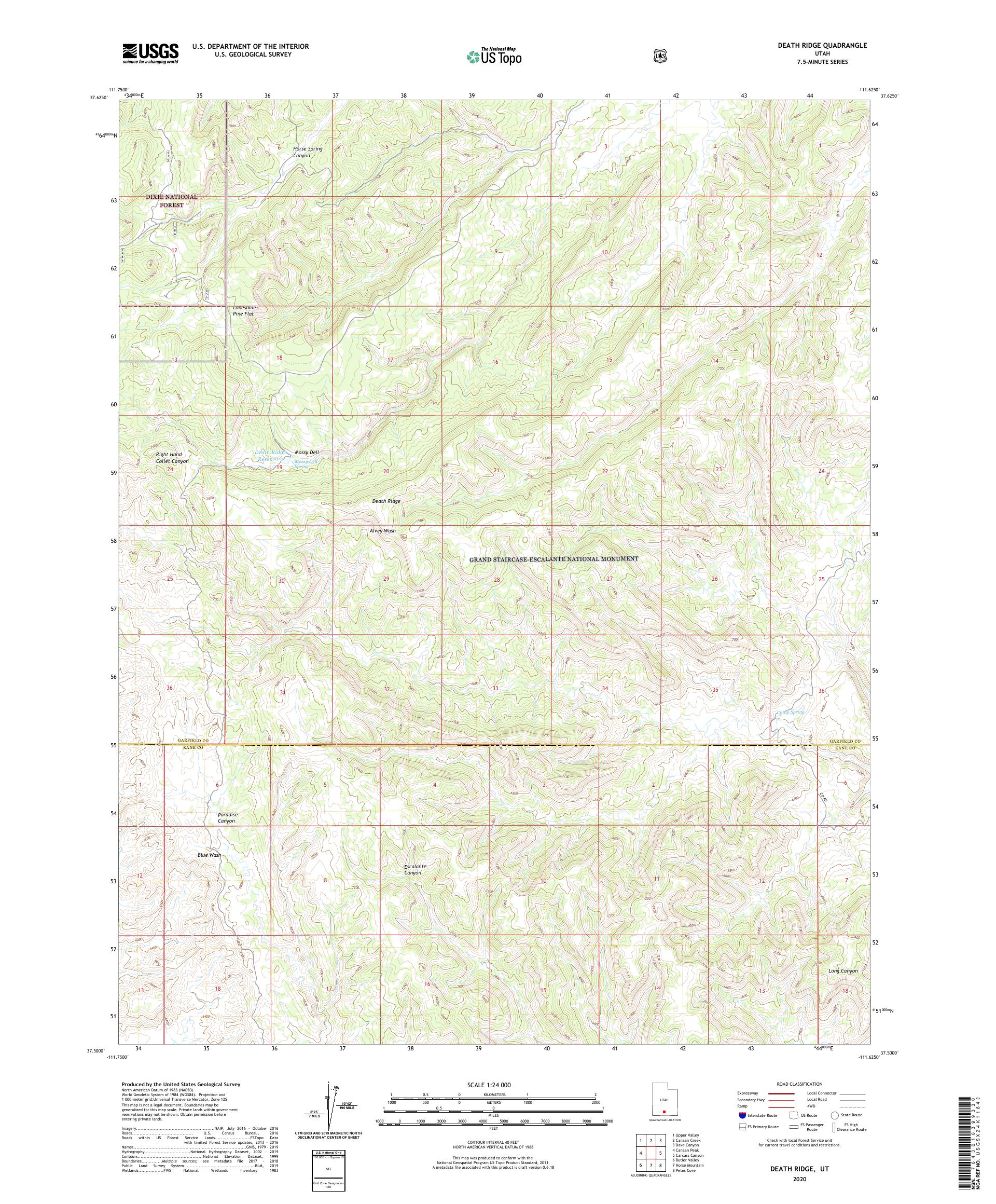 Death Ridge Utah US Topo Map – MyTopo Map Store