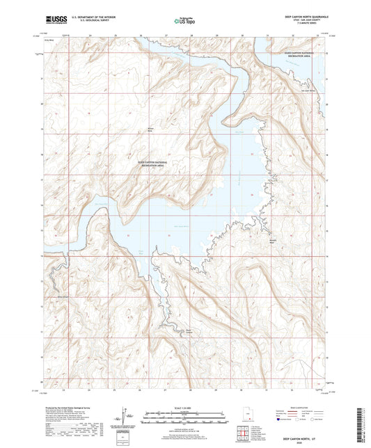 Deep Canyon North Utah US Topo Map Image