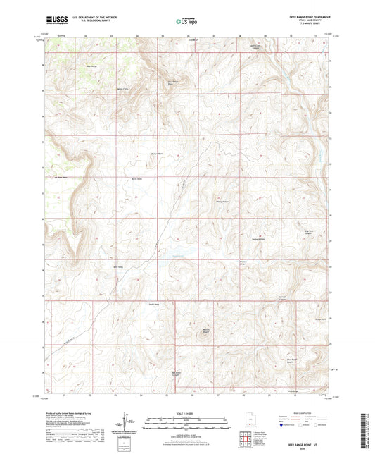 Deer Range Point Utah US Topo Map Image