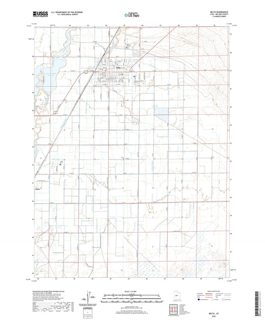 Delta Utah US Topo Map Image