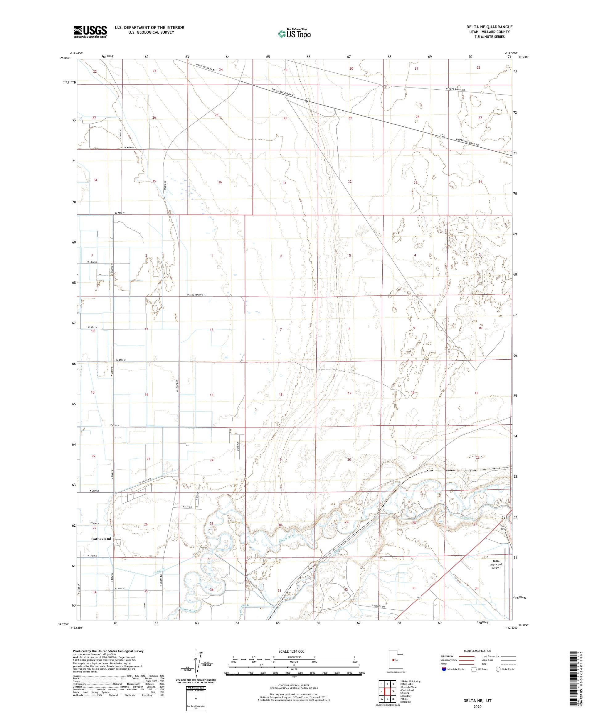 Delta Ut Map Delta NE Utah US Topo Map – MyTopo Map Store