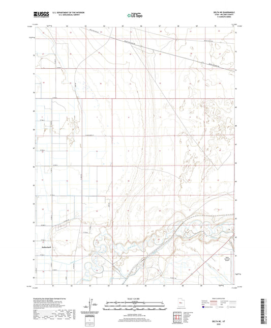 Delta NE Utah US Topo Map Image