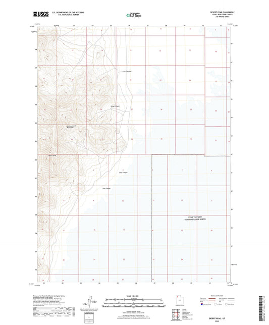 Desert Peak Utah US Topo Map Image