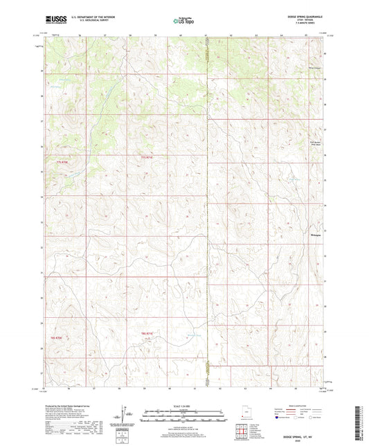 Dodge Spring Utah US Topo Map Image