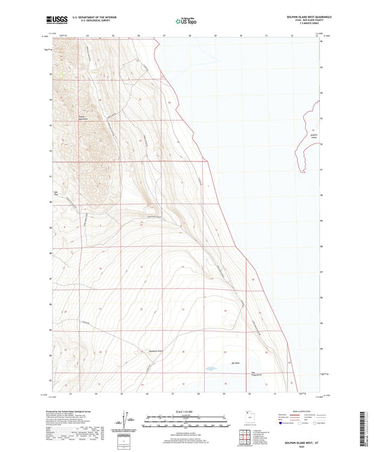 Dolphin Island West Utah US Topo Map Image