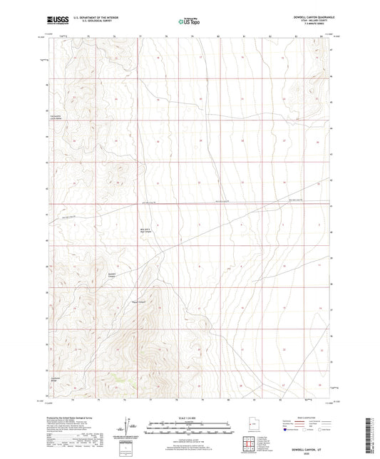 Dowdell Canyon Utah US Topo Map Image