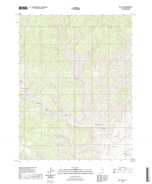Dry Canyon Utah US Topo Map Image