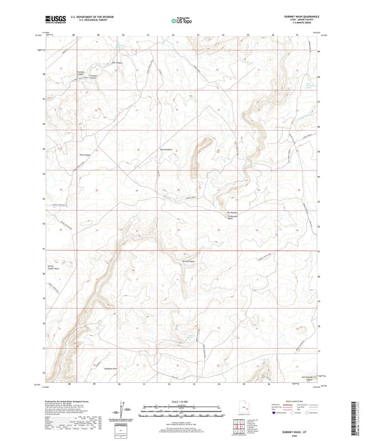 Dubinky Wash Utah US Topo Map Image