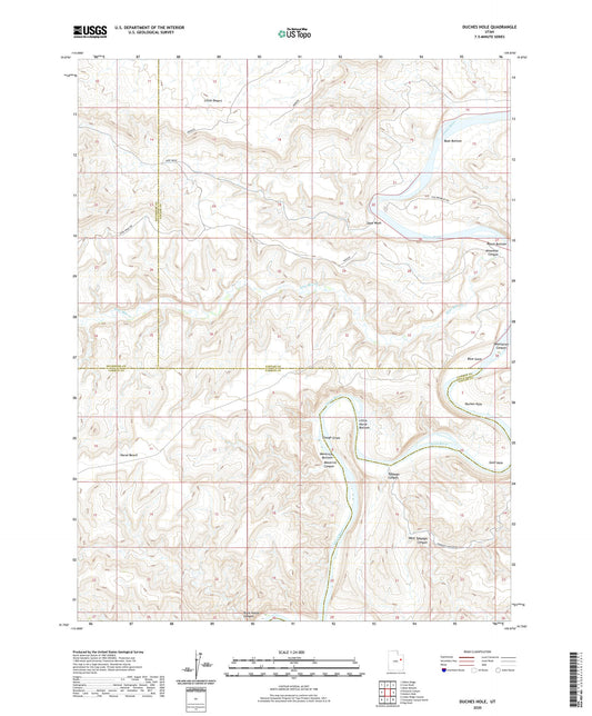 Duches Hole Utah US Topo Map Image