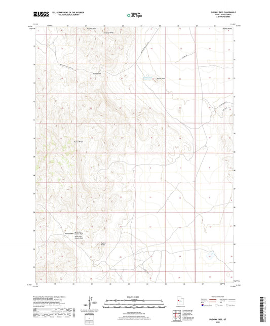 Dugway Pass Utah US Topo Map Image