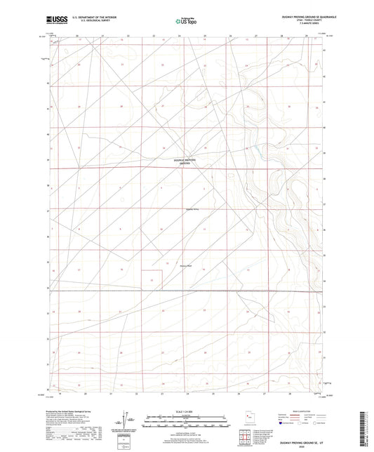 Dugway Proving Ground SE Utah US Topo Map Image
