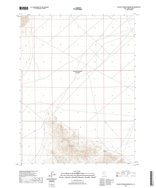 Dugway Proving Ground SW Utah US Topo Map Image