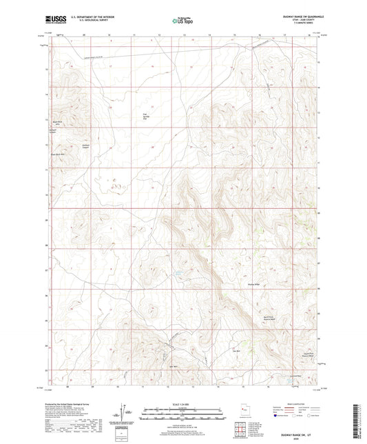Dugway Range SW Utah US Topo Map Image