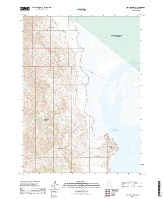 East Promontory Utah US Topo Map Image