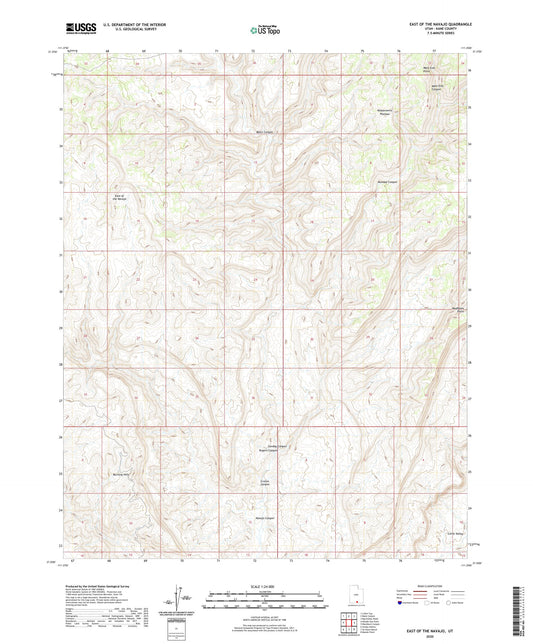 East of the Navajo Utah US Topo Map Image
