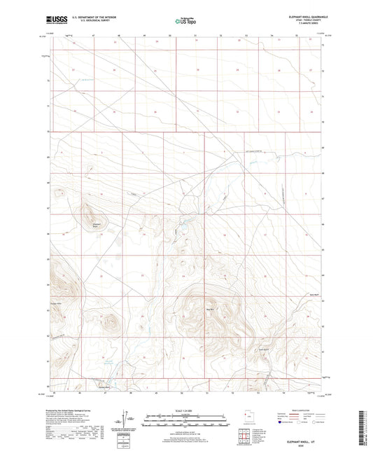 Elephant Knoll Utah US Topo Map Image