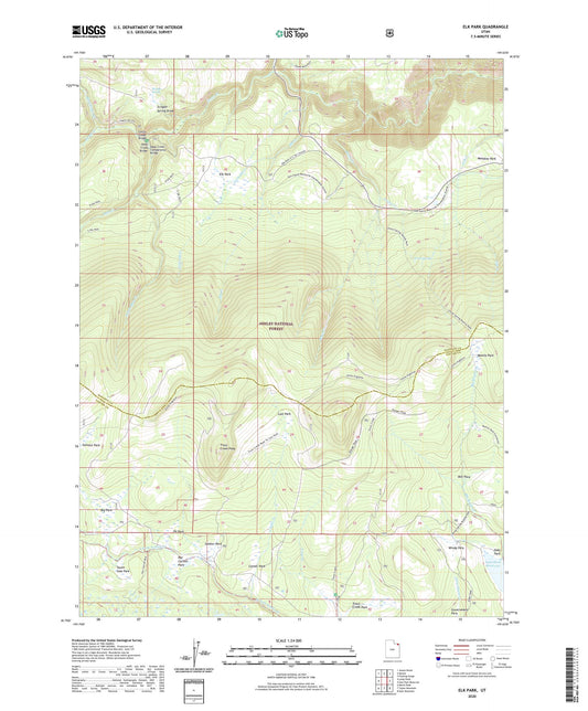 Elk Park Utah US Topo Map Image