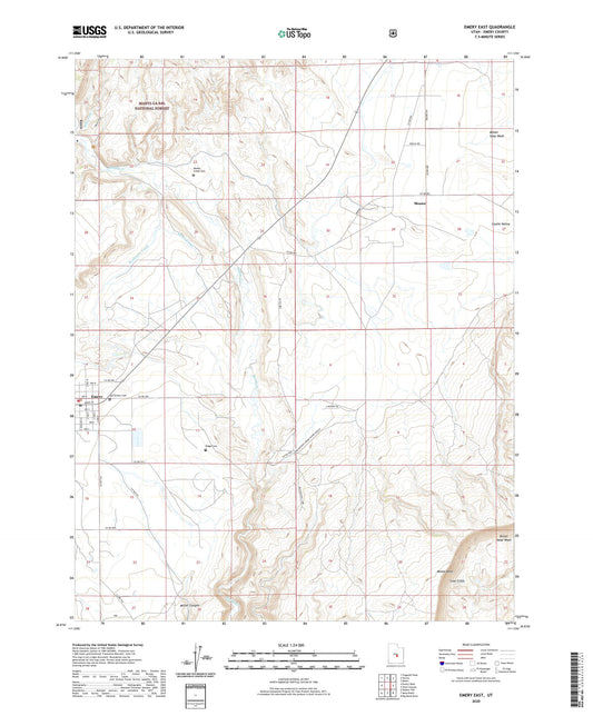 Emery East Utah US Topo Map Image