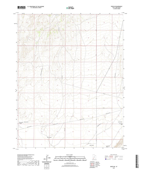 Enoch NE Utah US Topo Map Image