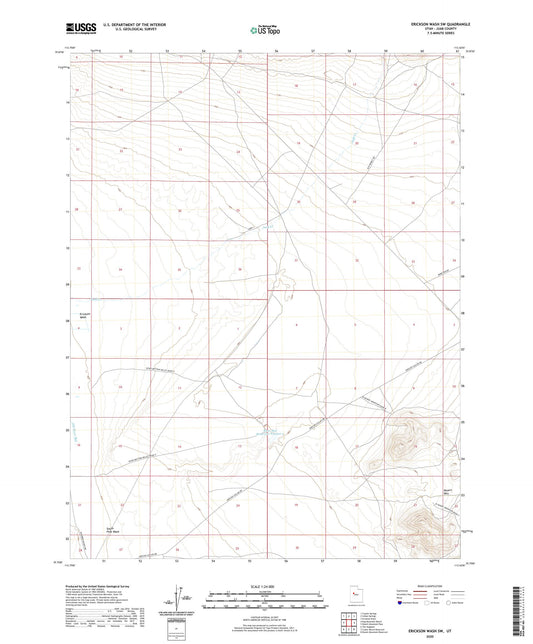 Erickson Wash SW Utah US Topo Map Image