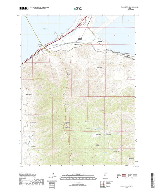 Farnsworth Peak Utah US Topo Map Image