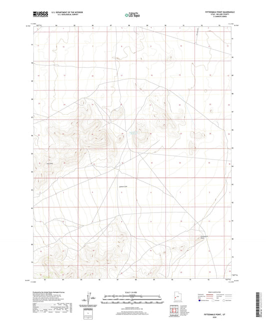 Fifteenmile Point Utah US Topo Map Image