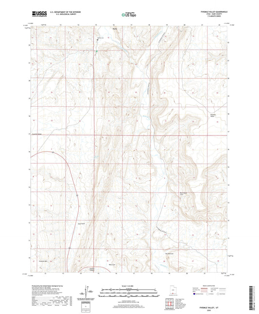 Fivemile Valley Utah US Topo Map Image