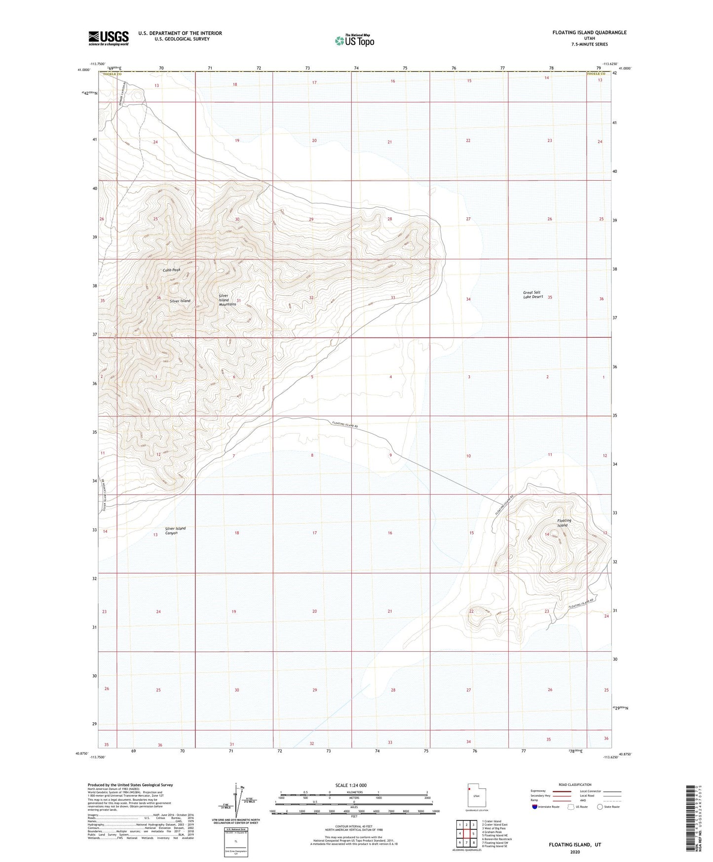 Floating Island Utah US Topo Map Image
