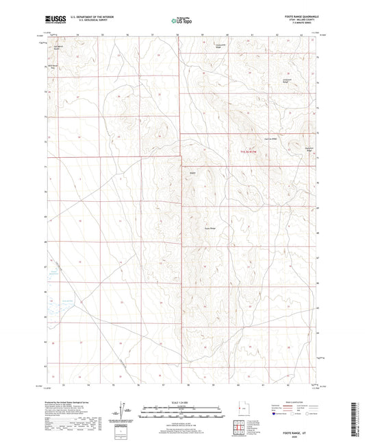 Foote Range Utah US Topo Map Image