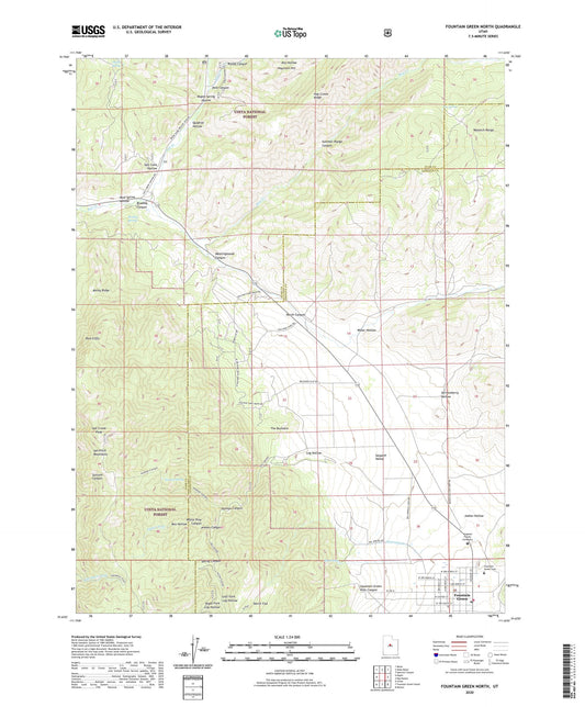Fountain Green North Utah US Topo Map Image