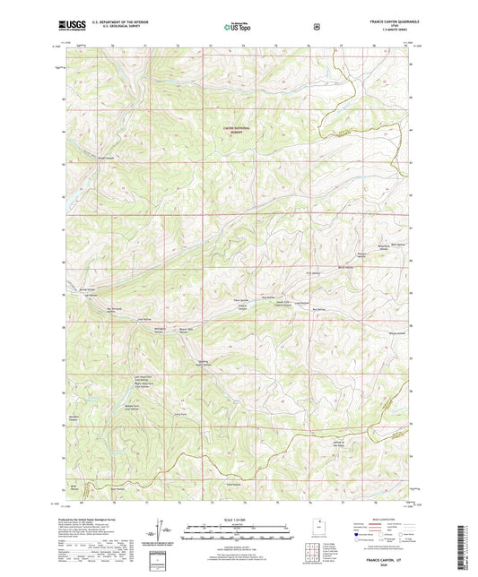 Francis Canyon Utah US Topo Map Image