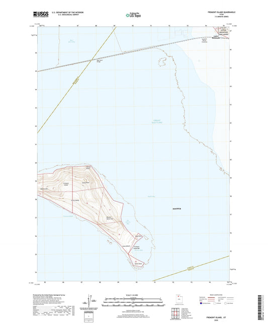 Fremont Island Utah US Topo Map Image