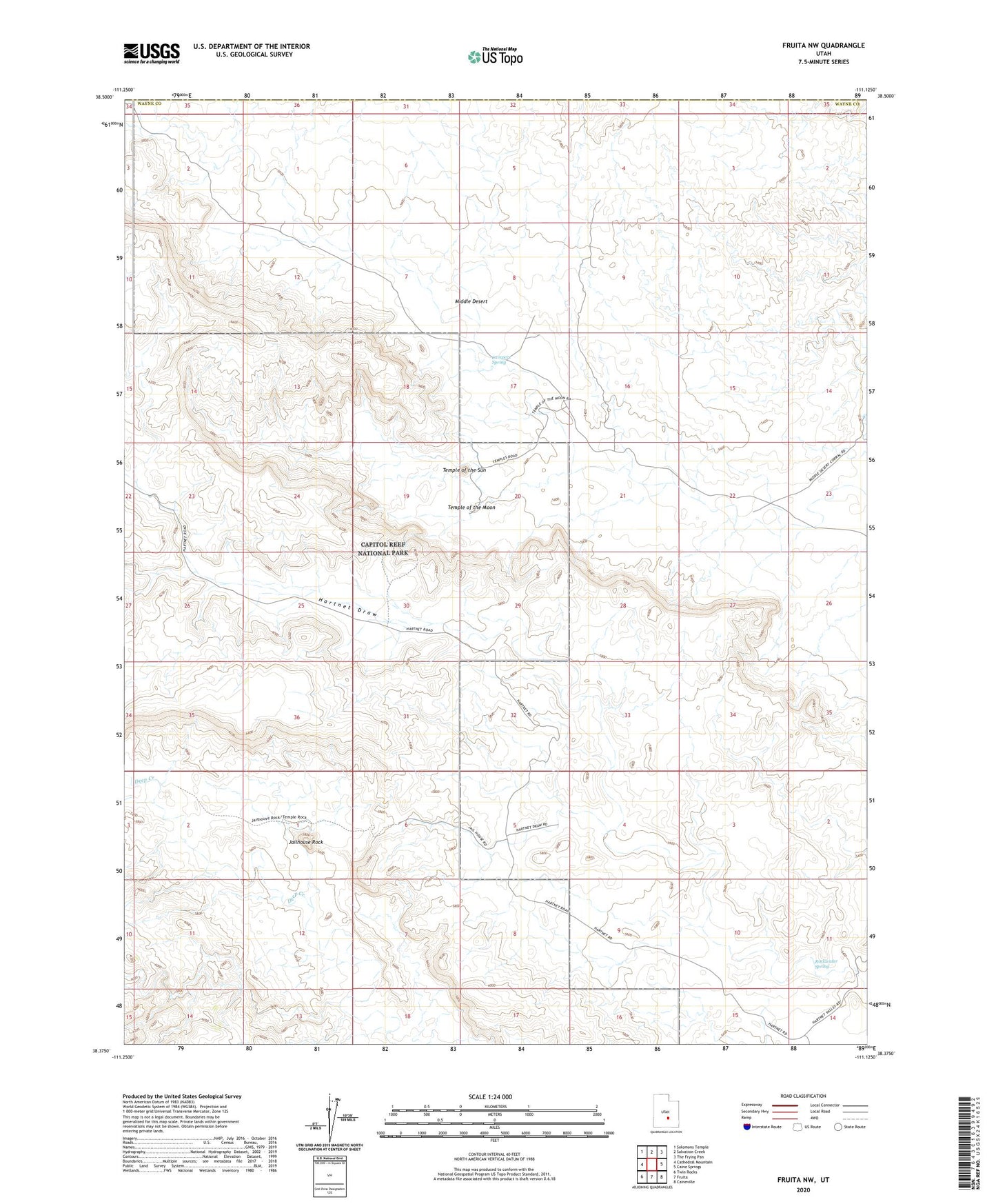 Fruita NW Utah US Topo Map Image