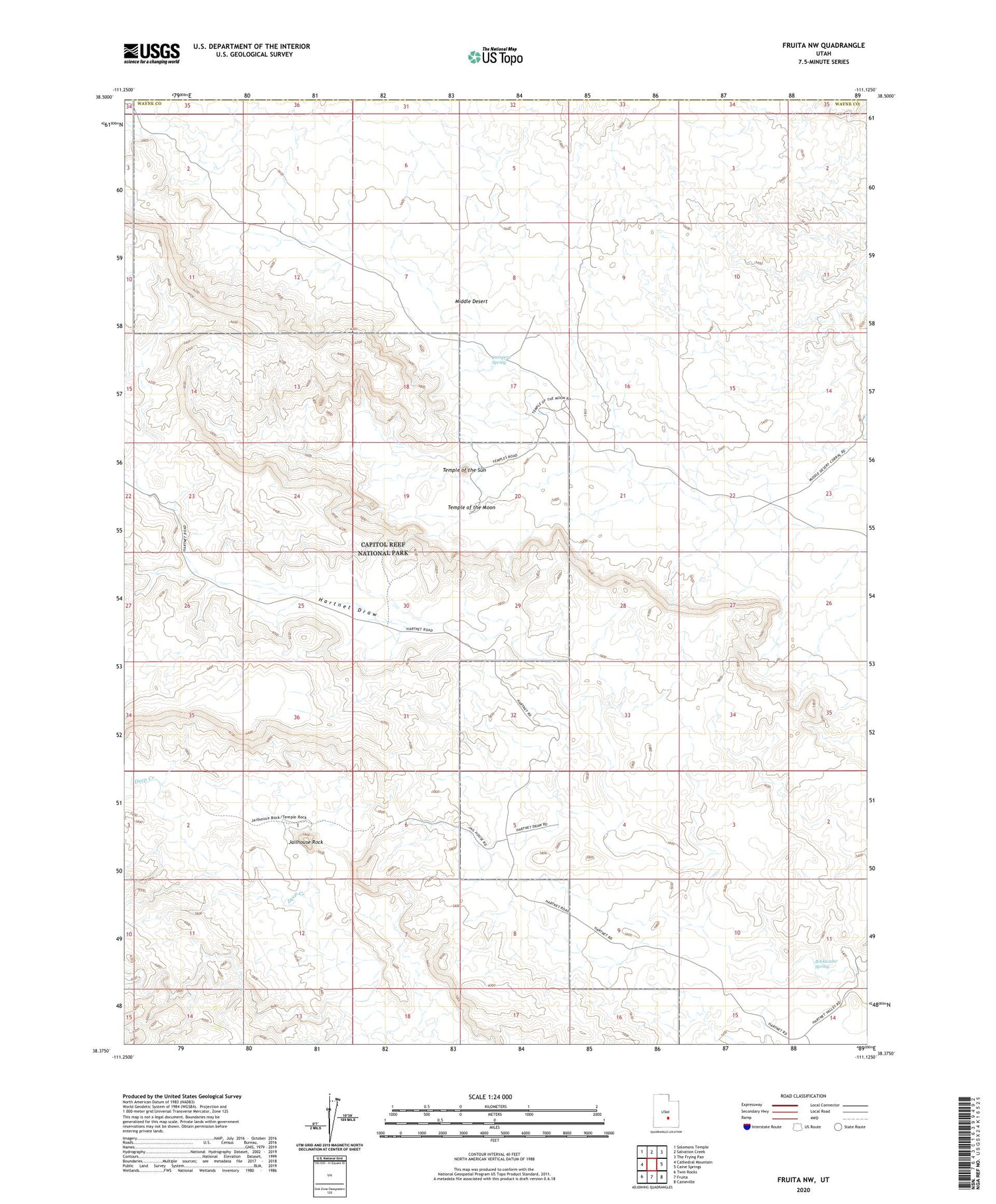 Fruita NW Utah US Topo Map Image