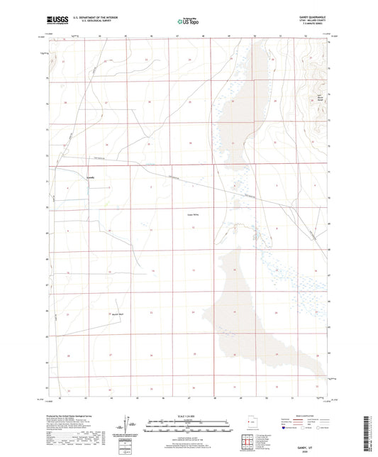 Gandy Utah US Topo Map Image