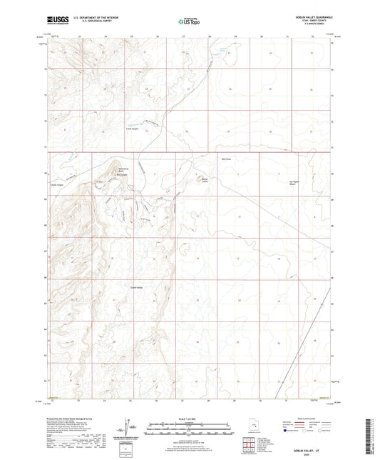 Goblin Valley Utah US Topo Map Image