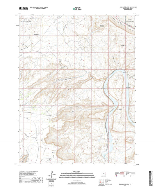 Gold Bar Canyon Utah US Topo Map Image