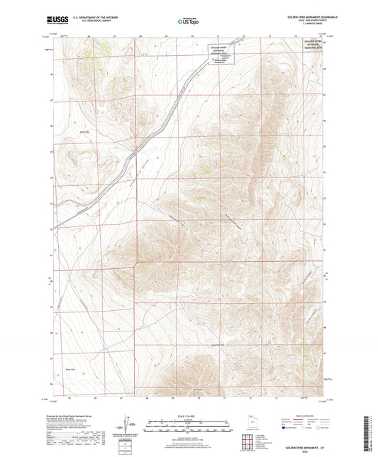 Golden Spike Monument Utah US Topo Map Image