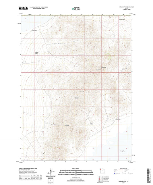 Graham Peak Utah US Topo Map Image