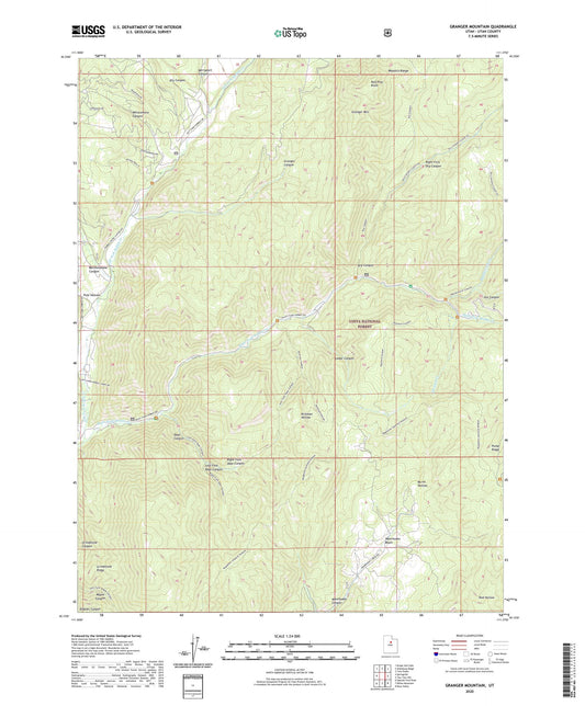 Granger Mountain Utah US Topo Map Image