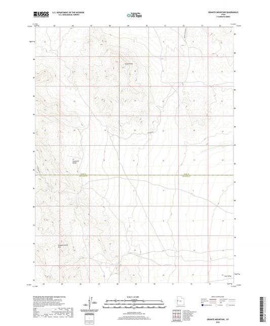 Granite Mountain Utah US Topo Map Image
