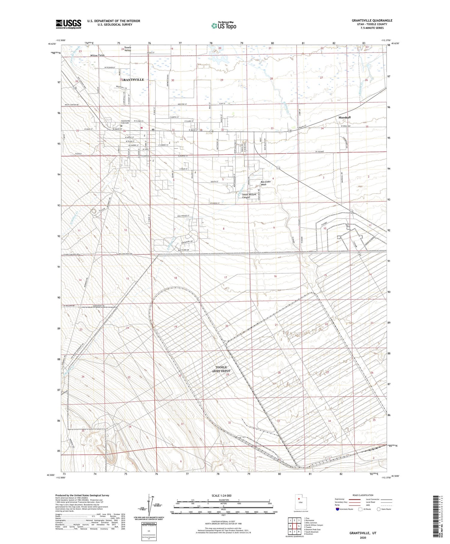 Grantsville Utah US Topo Map Image