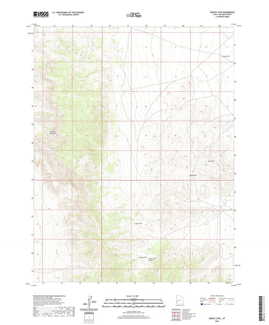 Grassy Cove Utah US Topo Map Image