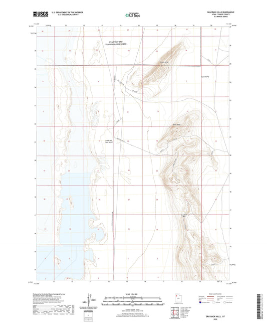 Grayback Hills Utah US Topo Map Image