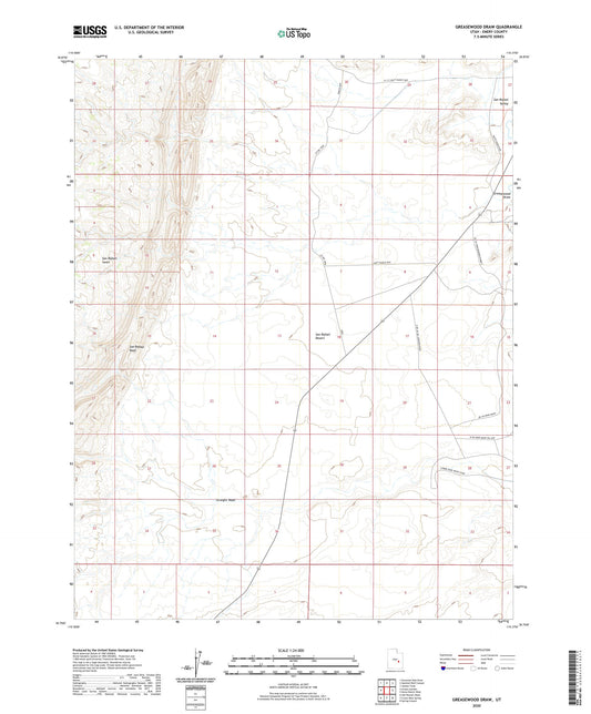 Greasewood Draw Utah US Topo Map Image