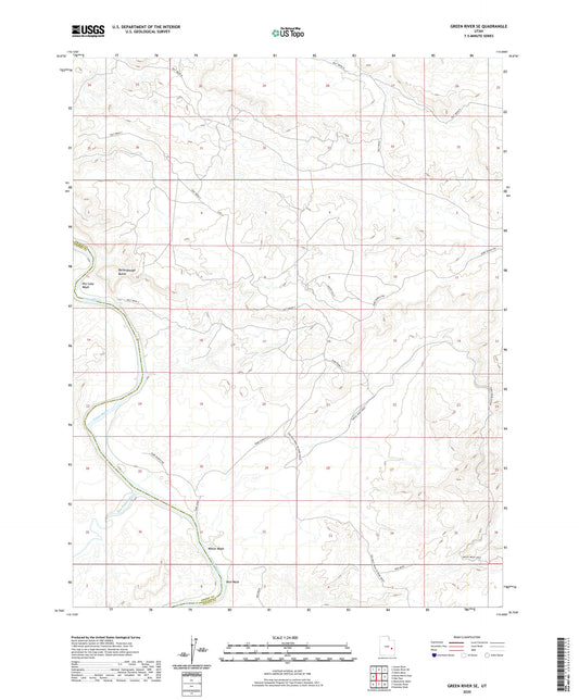 Green River SE Utah US Topo Map Image